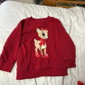 Reindeer sweatshirt for little girls